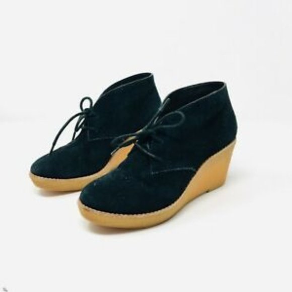 Cole Haan Shoes - Cole Haan Suede Wedge Ankle boot Size 6